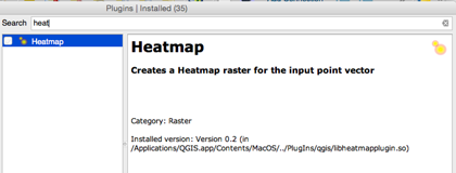 Heatmap plugin for QGIS